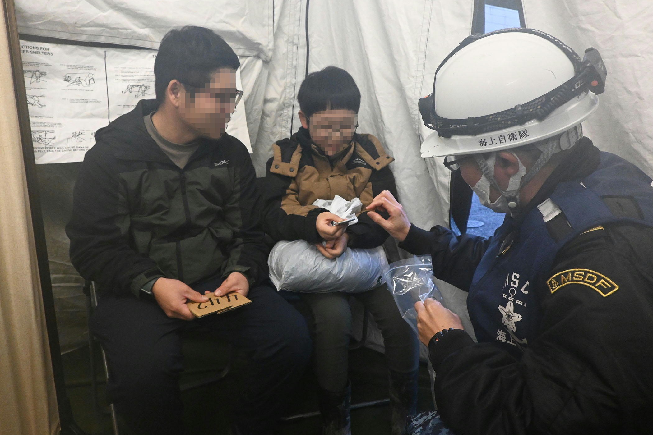 舞鶴地方隊による入浴支援（七尾市）