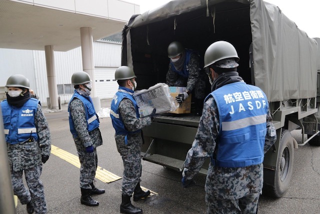 輪島市における物資輸送支援