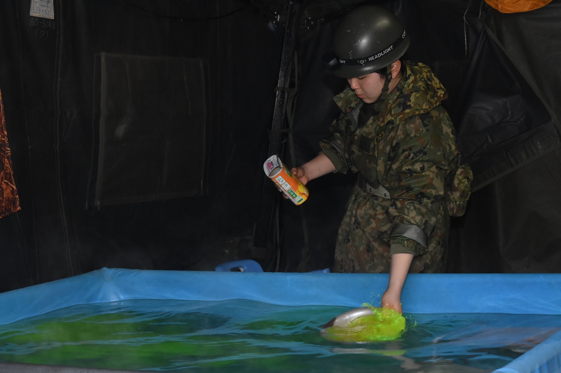 輪島市における入浴支援（需品教導隊）