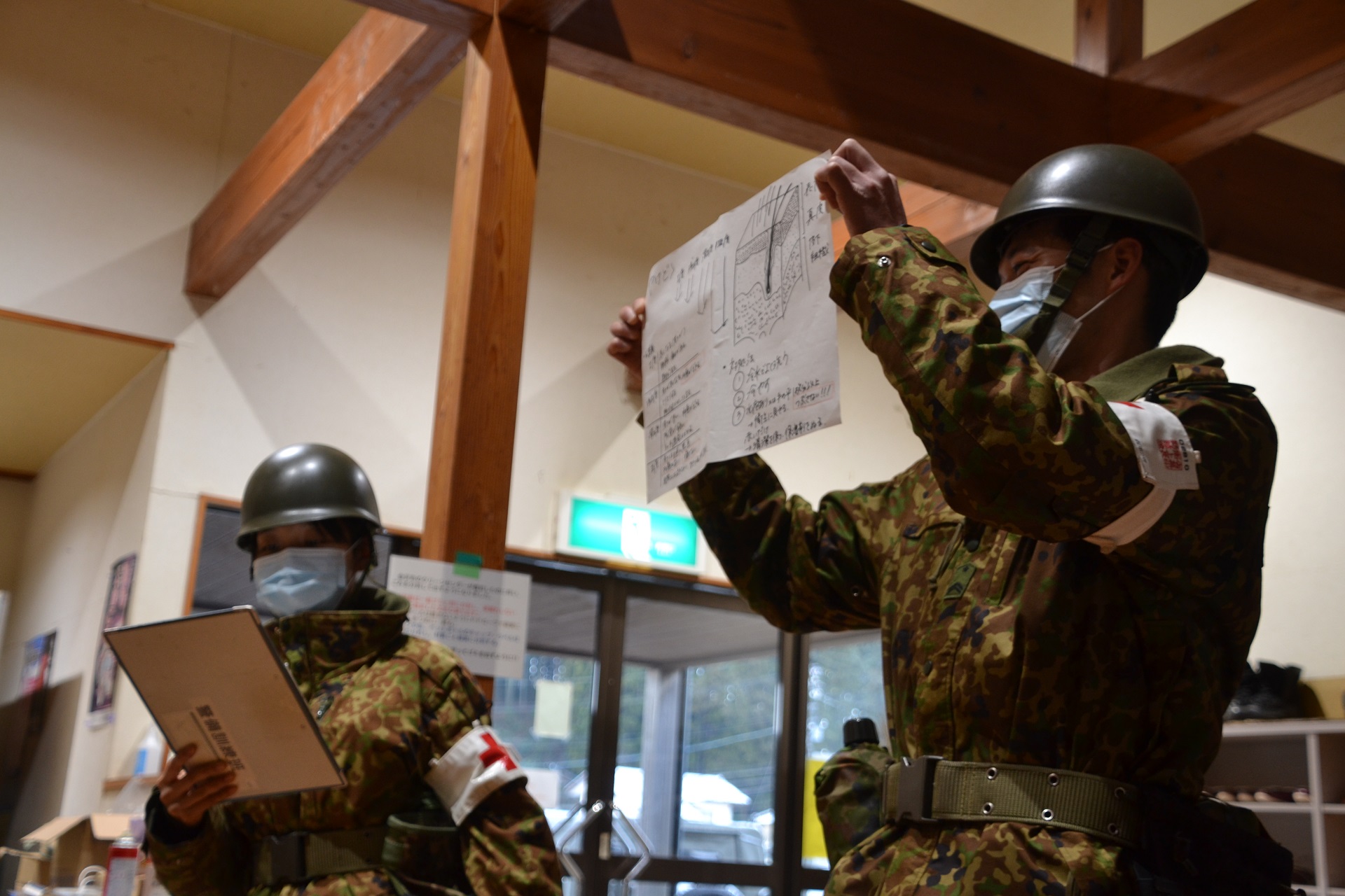 兜公民館における衛生教育（衛生隊）