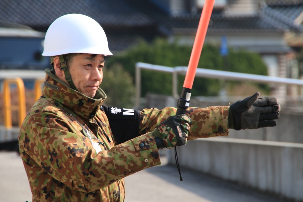 熊野交流センターにおける交通誘導（第119地区警務隊）