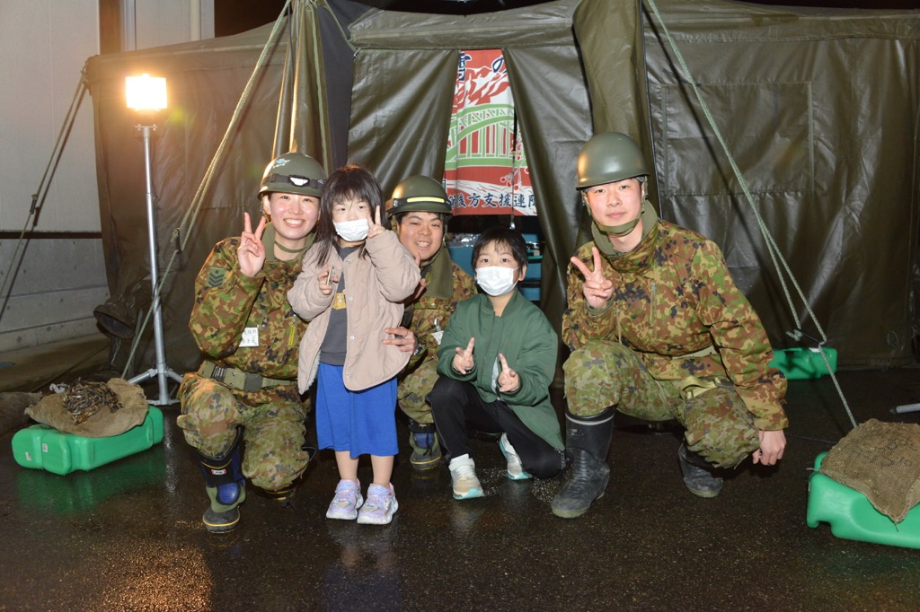 熊野交流センターにおける入浴支援（第2後方支援連隊・第2特科連隊）