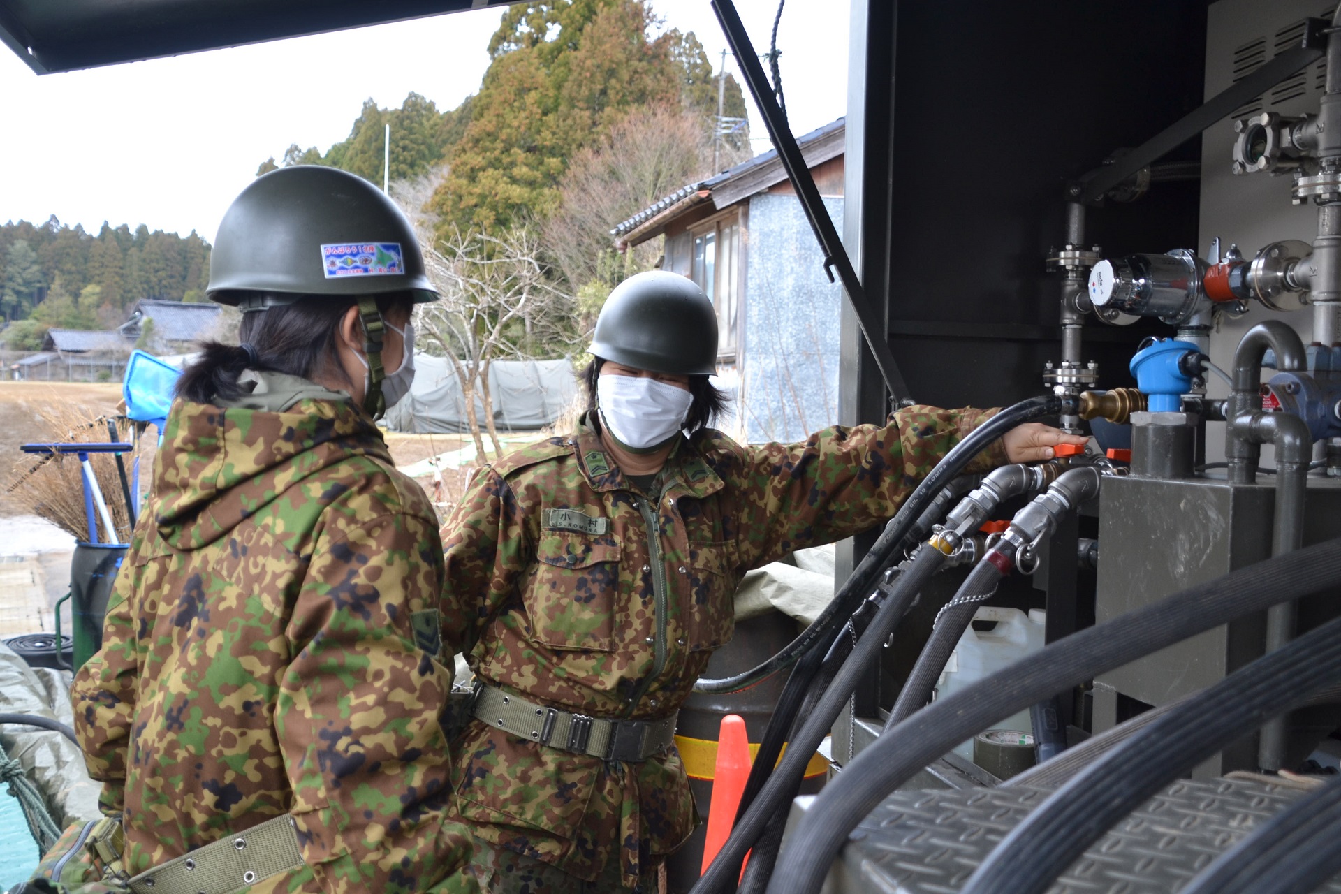 熊野交流センターにおける入浴支援（北部方面後方支援隊）