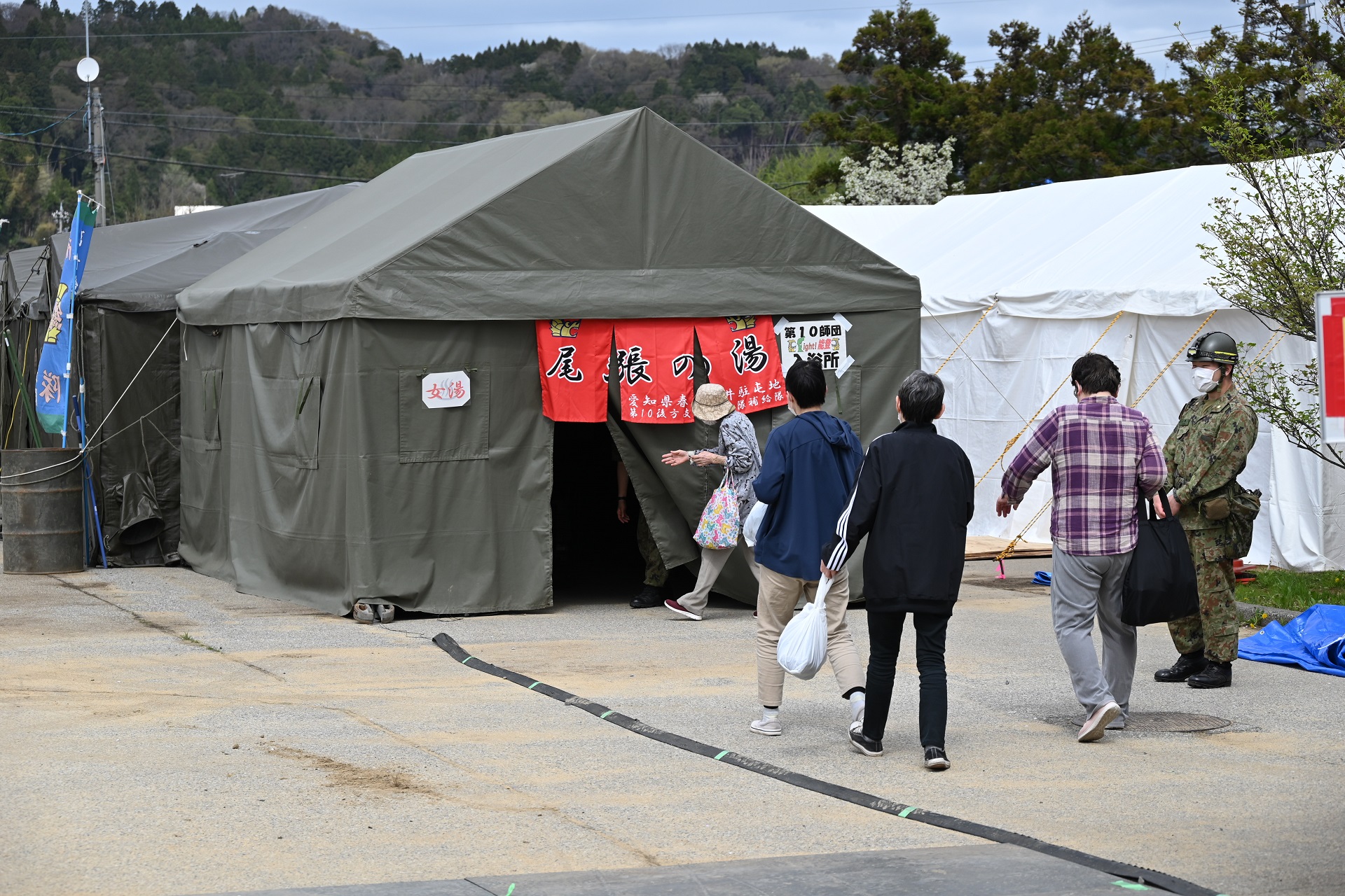 もんぜん児童クラブにおける入浴支援（第14普通科連隊・第10後方支援連隊）