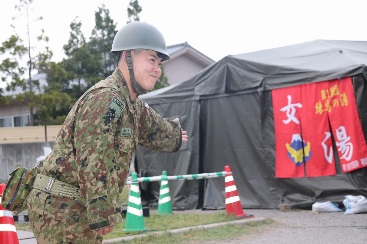 元気の湯跡地における入浴支援（東部方面後方支援隊）