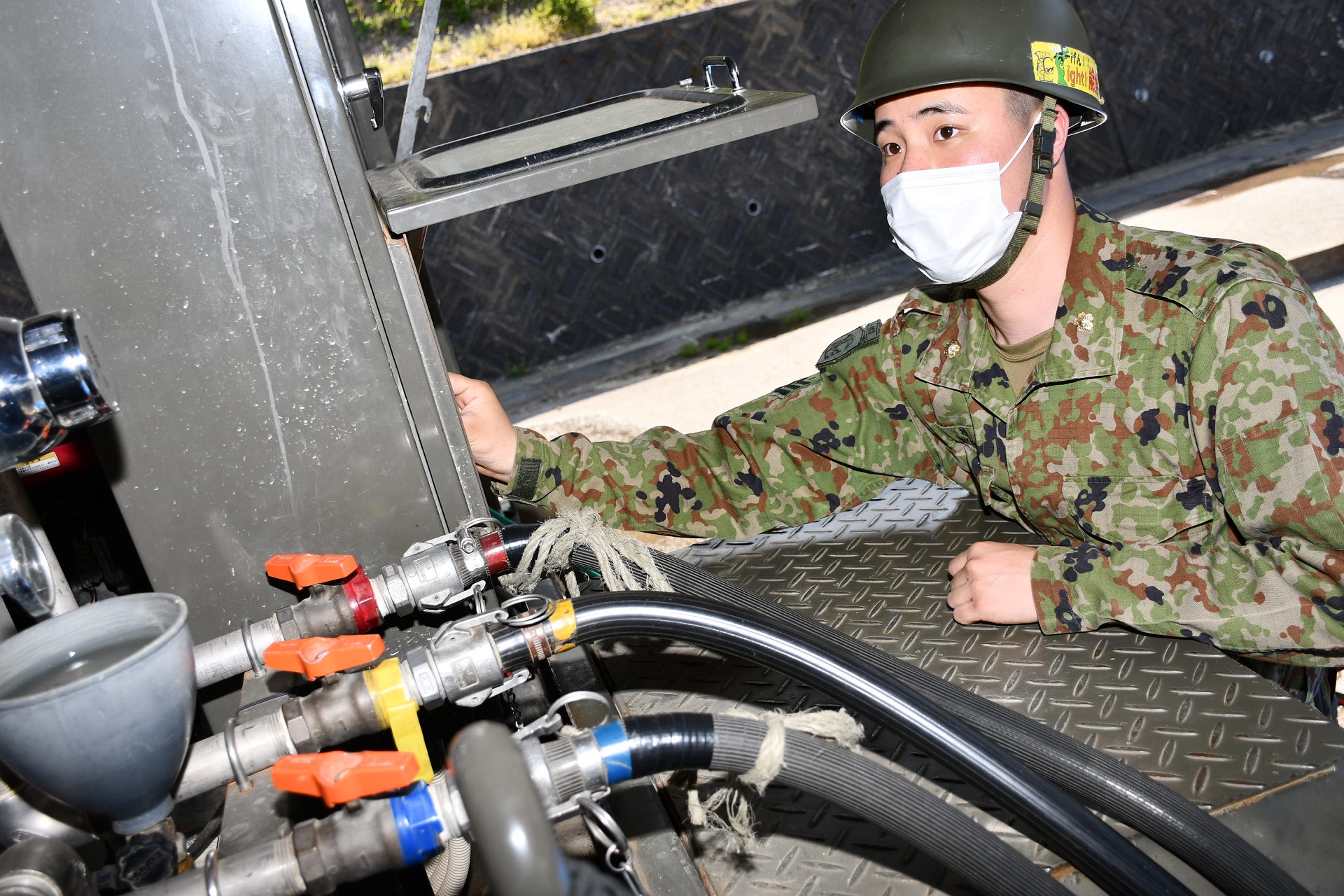 珠洲市飯田小学校における入浴支援（第14普通科連隊・第10後方支援連隊）