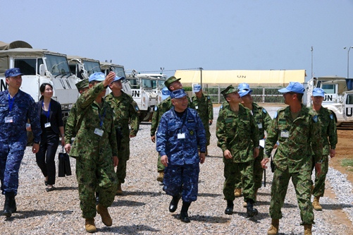 宿営地視察（南スーダン派遣施設隊）