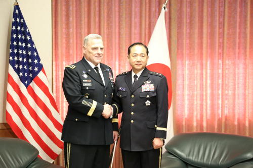 General Yamazaki Chief of Staff And General Milley Chairman of Joint Chiefs of Staff.