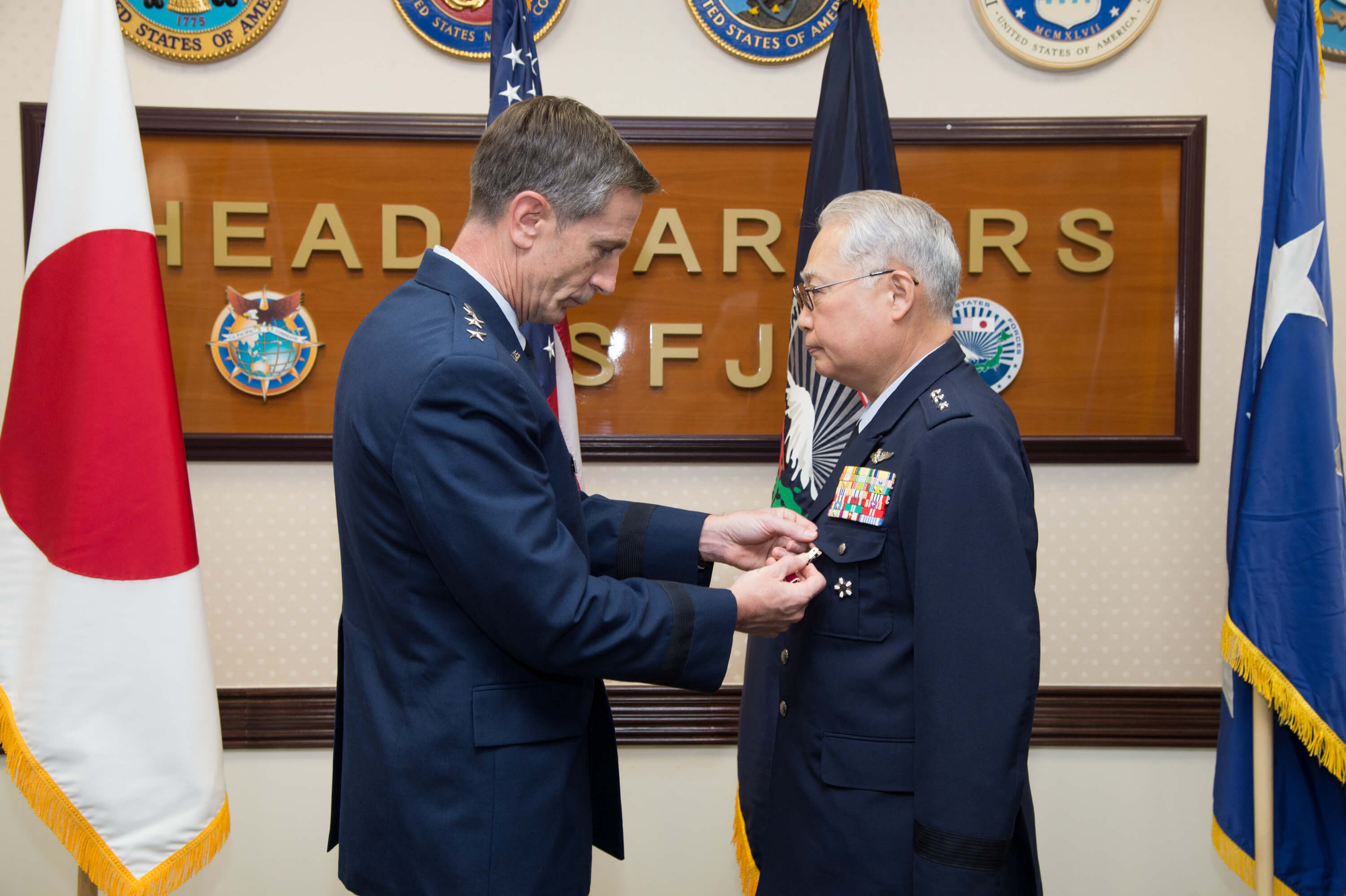 Lt GEN Kevin Schneider and Lt GEN MASUKO Yutaka