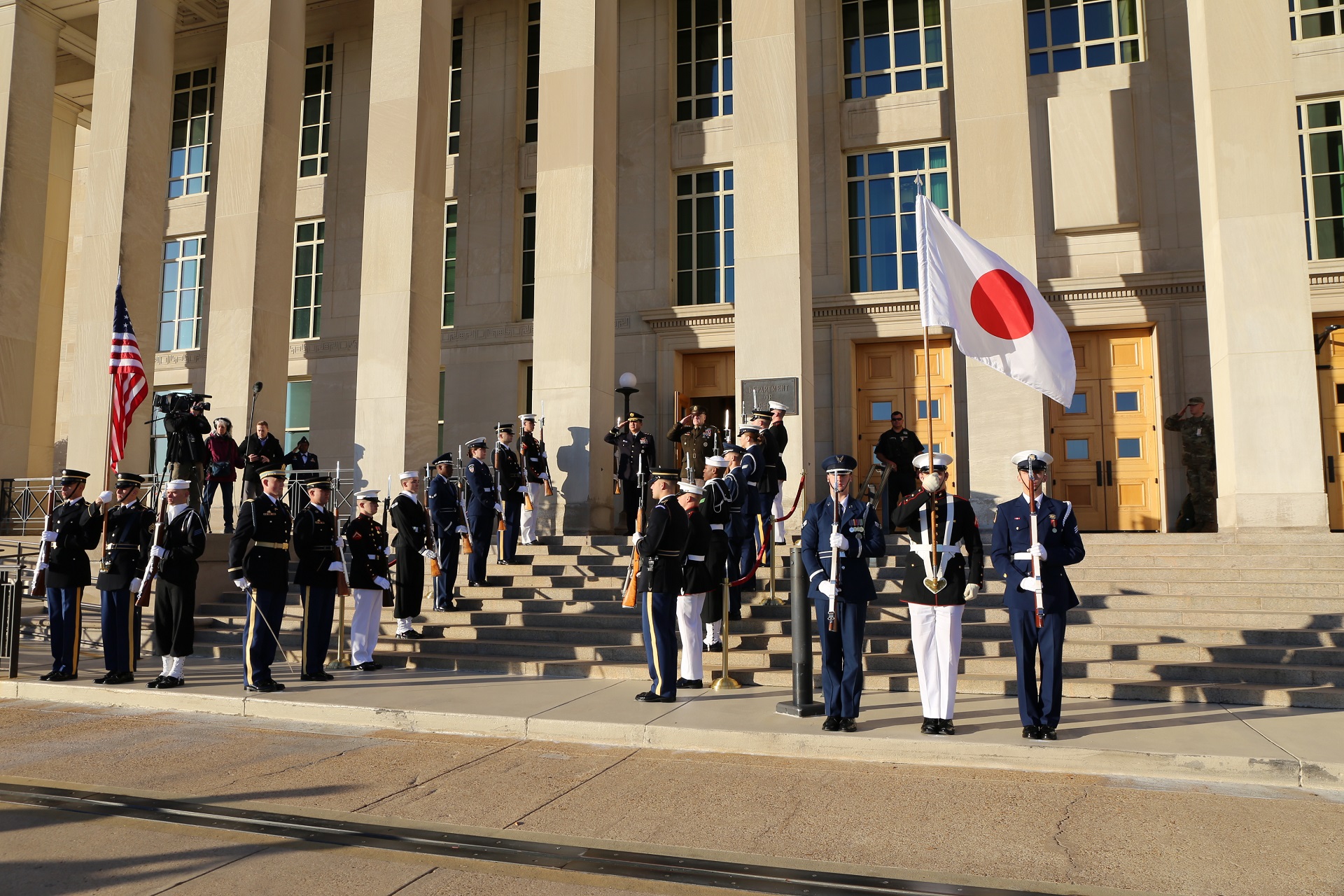 米国訪問、儀仗の様子