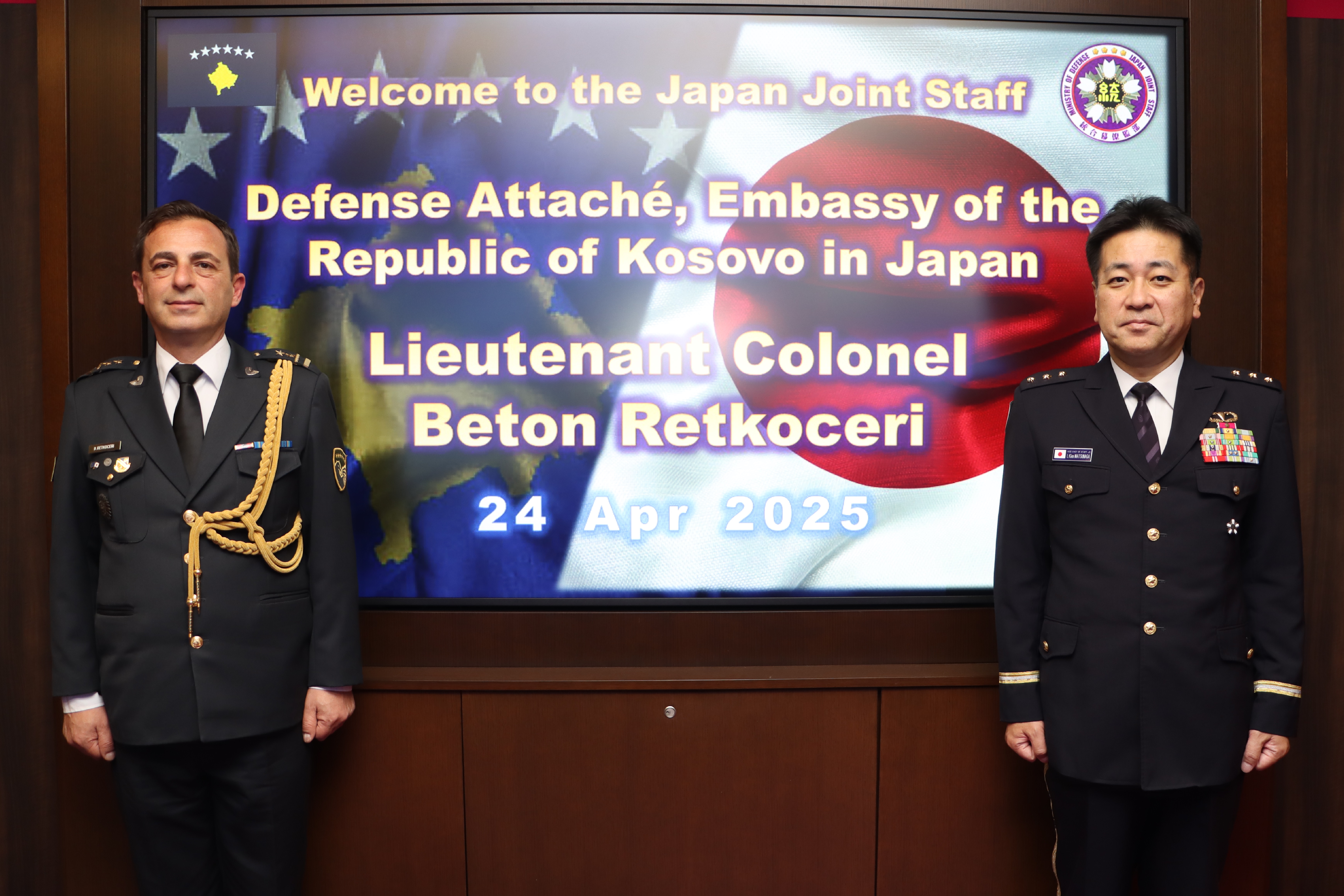 在京コソボ国防武官の着任表敬