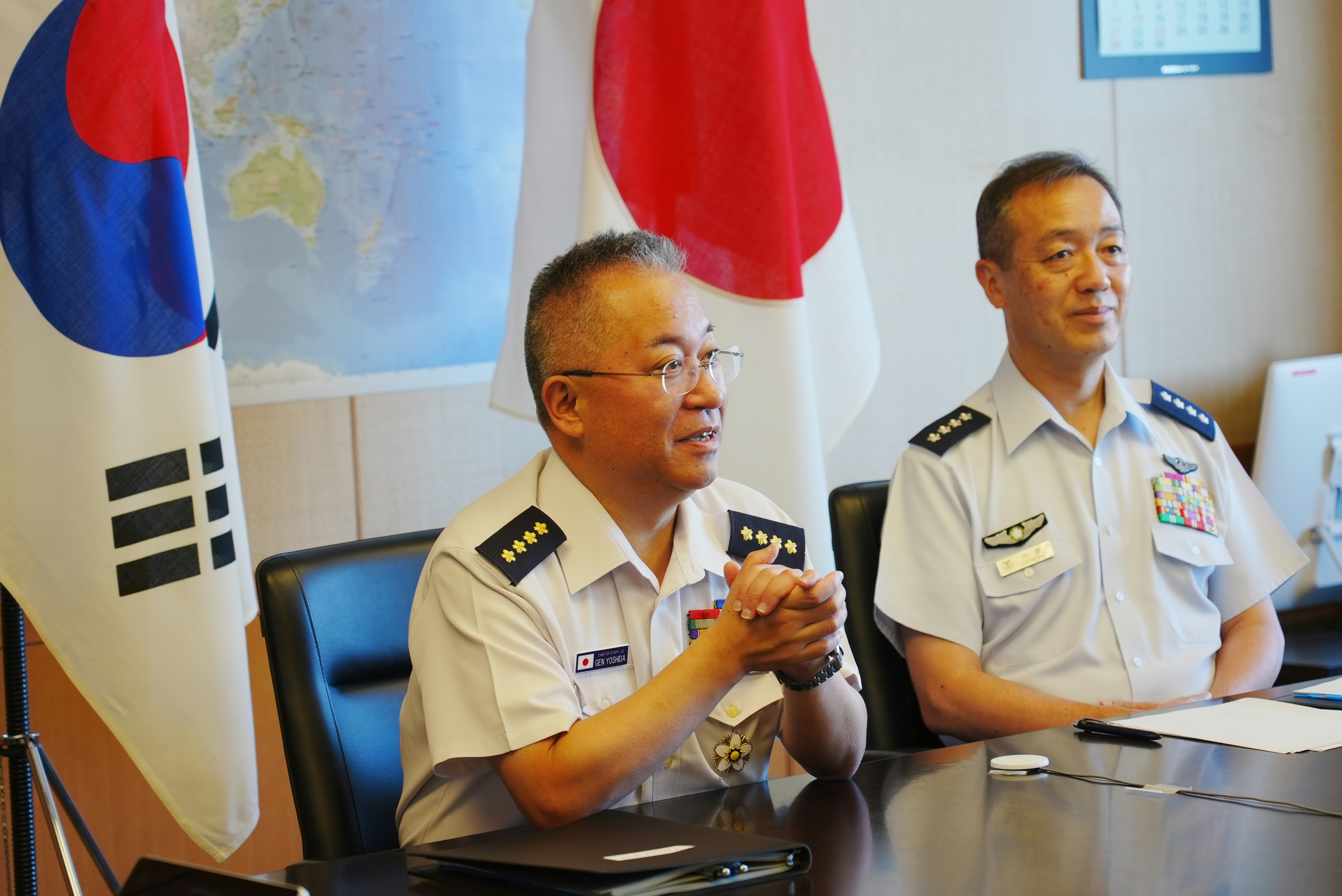 吉田統合幕僚長と各国参謀総長等とのテレビ会談
