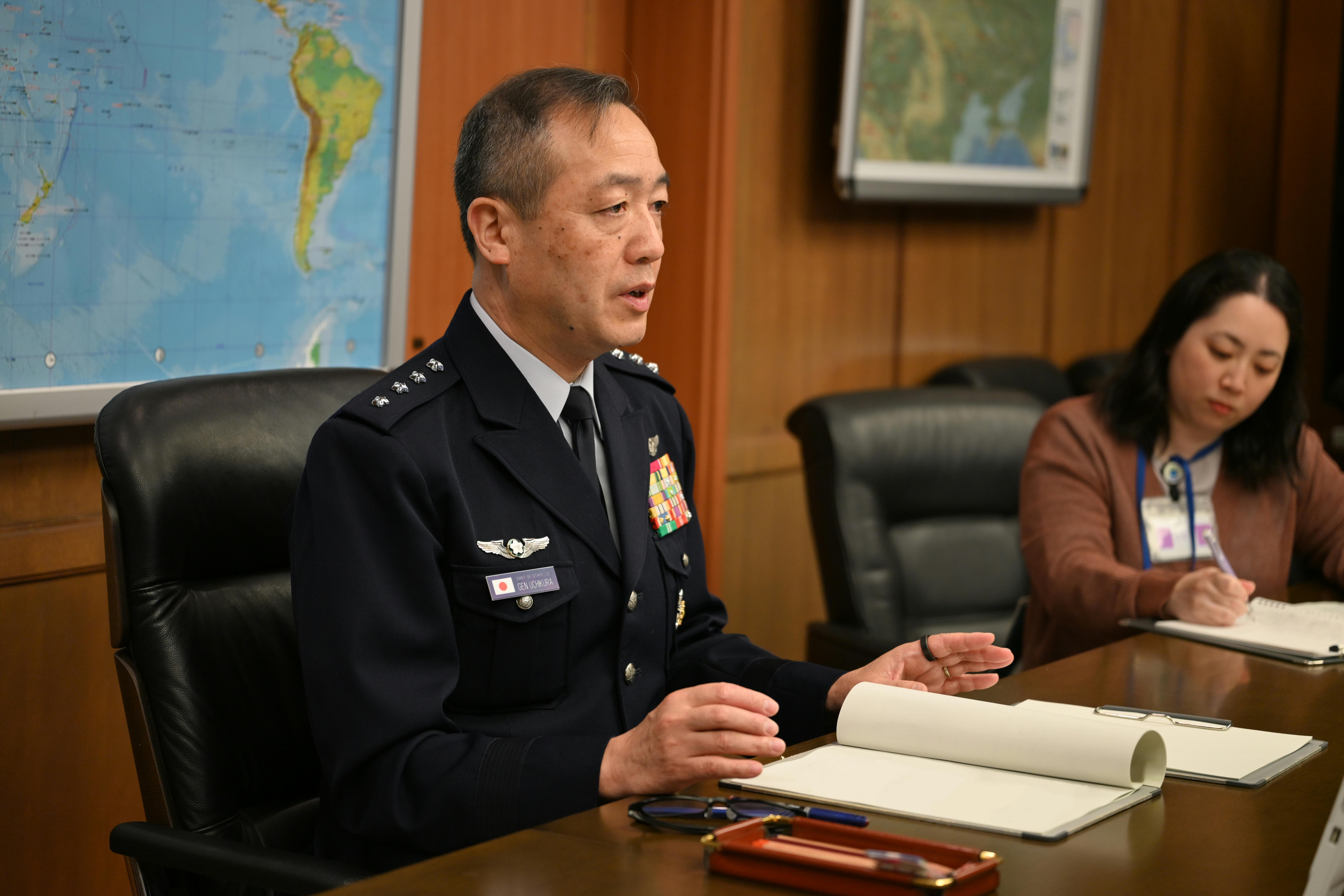 コレル米戦略軍司令官と統合幕僚長とのVTC