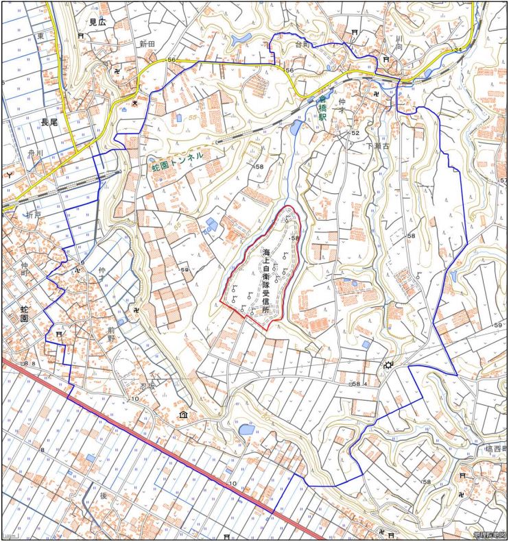 旭市三川13820番地周辺地域図