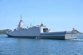 海上自衛隊の最新鋭もがみ型護衛艦10番艦「ながら」進水 艦名は