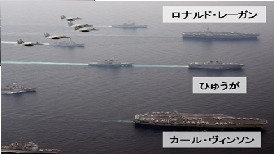 平成２９年６月に実施した日米豪加共同訓練