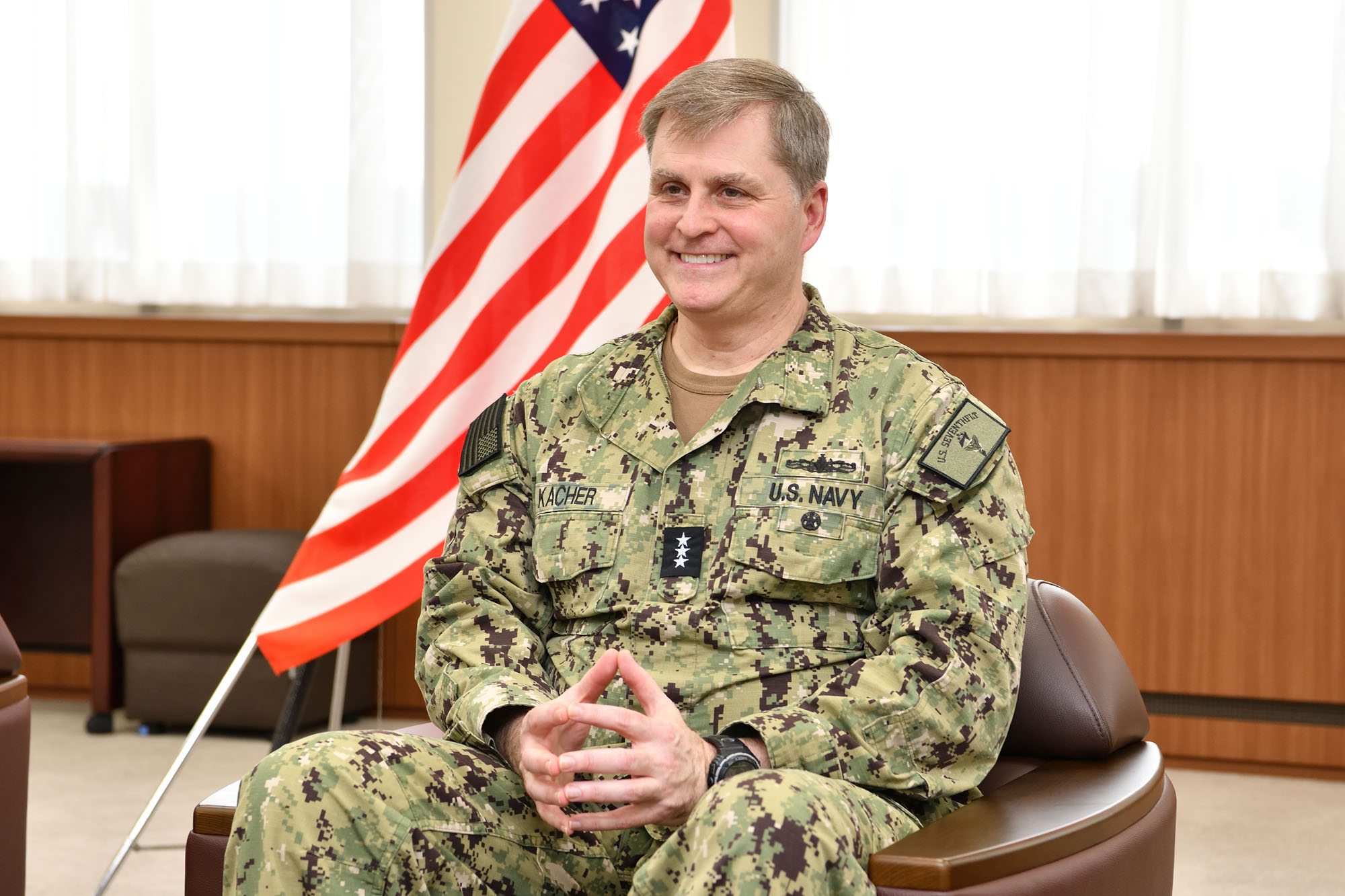 【激レア】【チャレンジ】【米海軍第七艦隊司令官】 米軍 LCC-19 第7艦隊旗艦 揚陸指揮艦 ブルー・リッジ 2枚セット