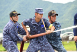 初任海士消火栓操法訓練