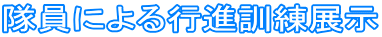 隊員による行進訓練展示