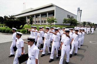 Cadets Marching from Their Quarters to Classroom