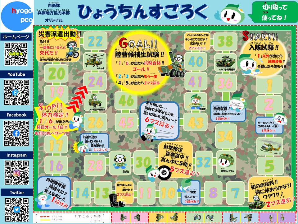ひょうちんすごろくコーナー 防衛省 自衛隊 自衛隊兵庫地方協力本部
