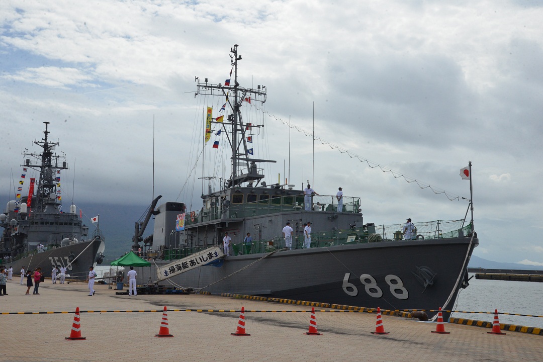 練習艦しまゆき・掃海艇あいしま 一般公開（第5回錦江湾潮風フェスタ