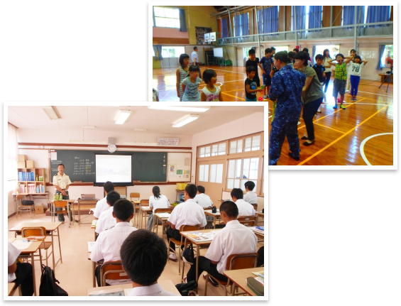 部隊見学(学校関係者) 協力の様子