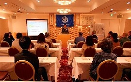 中越地震災害派遣活動を語る モーニングセミナーで防災講話