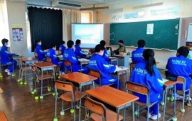 自衛官の誇り、魅力を生徒に伝える 中学校の職業講話に参加