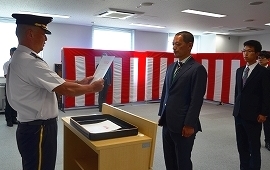 令和元年度予備自衛官補辞令書交付式
