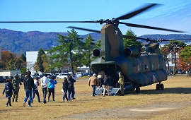 郷土の空の旅を満喫！体験搭乗で自衛隊をPR