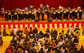 第12音楽隊 関川村で初めての演奏会 2町村で聴衆者を魅了！