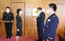 募集目標達成へ向けて大きな力 新規自衛官募集相談員委嘱式
