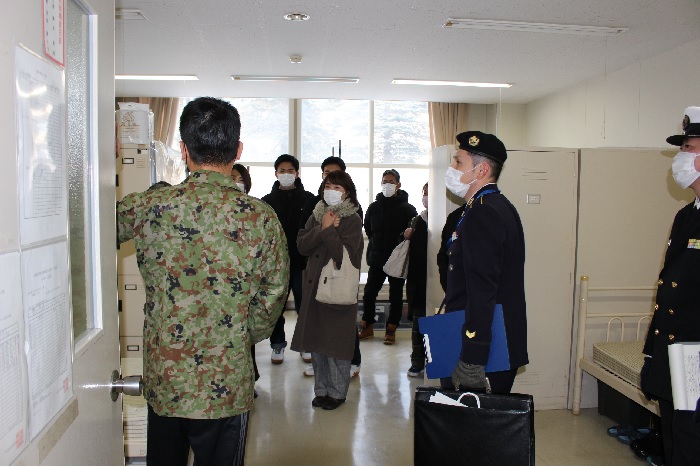 施設見学（生活隊舎）
