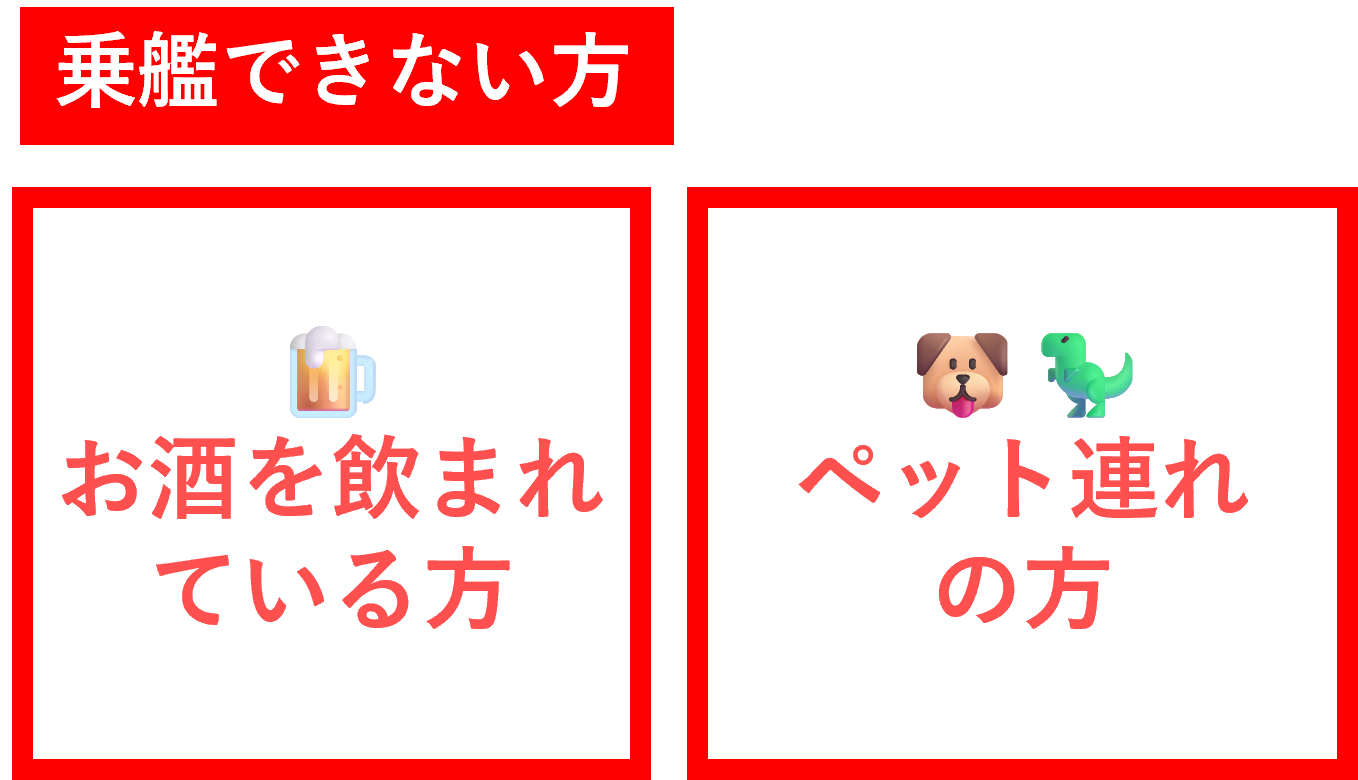 乗艦できない方