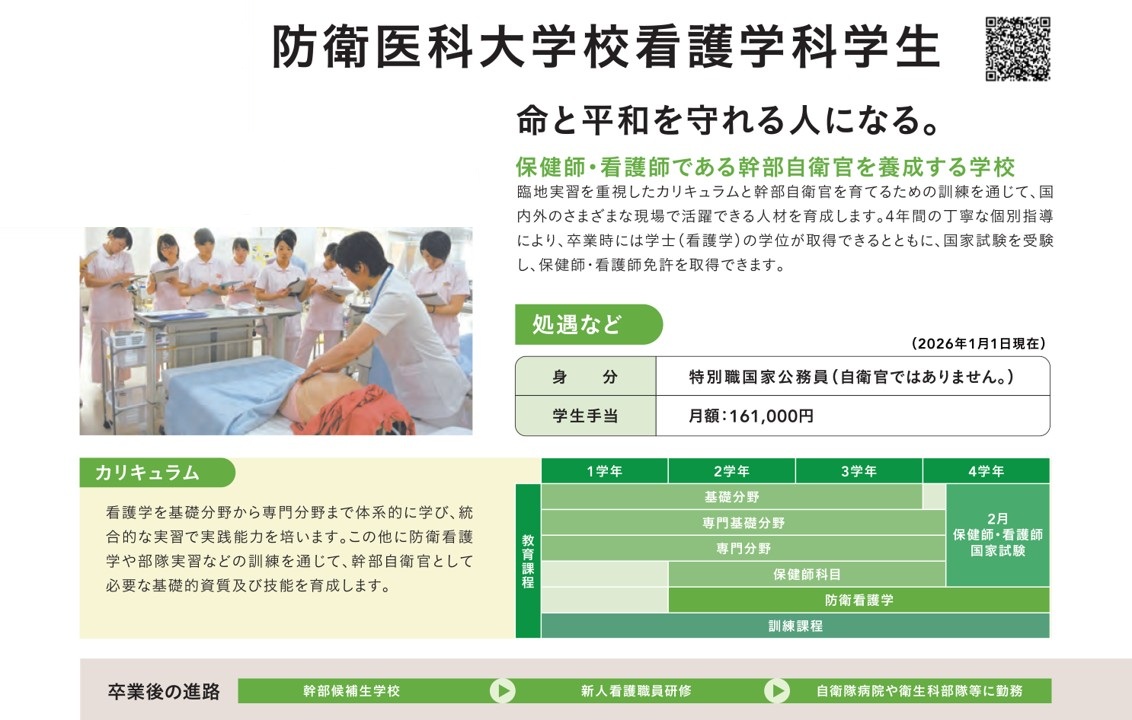 防衛医科大学校看護学科学生