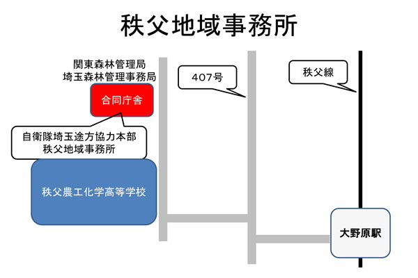 秩父地域事務所：マップ