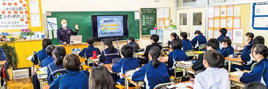 富士市立富士中学校で職業講話