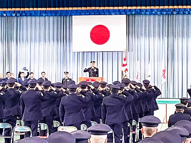自候生入隊式（板妻駐屯地）