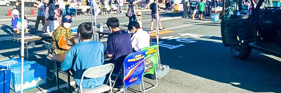 いわた夏祭inジュビロードで車両を展示