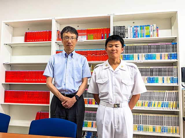 防大１年生が母校で報告　受験希望者からの相談も