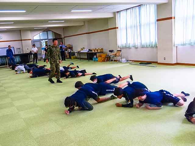 三島市立山田中学校での防災教育