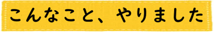 こんなこと、やりました