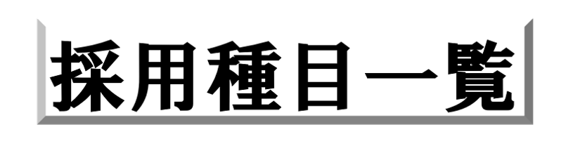 採用種目一覧