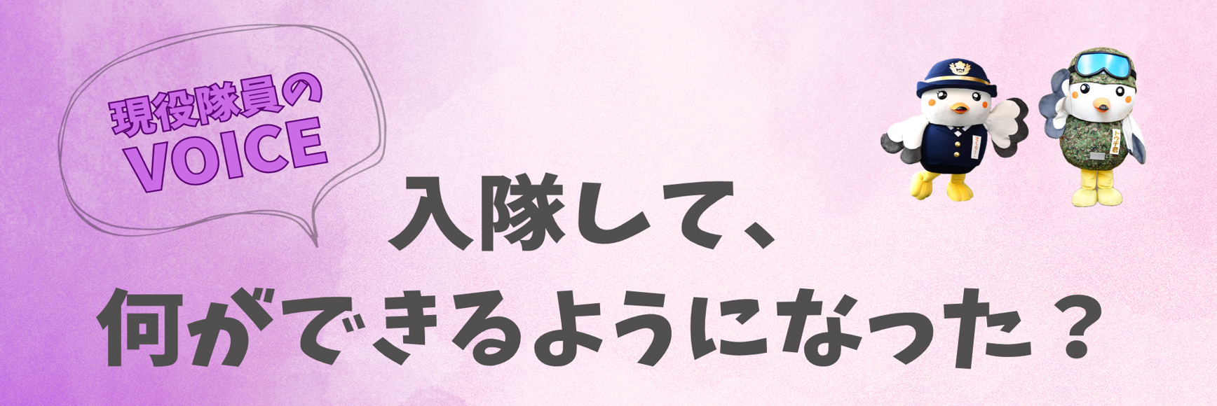 現役隊員の声