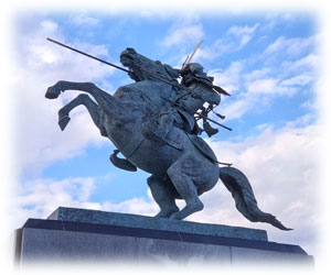 最上義光公の騎馬像