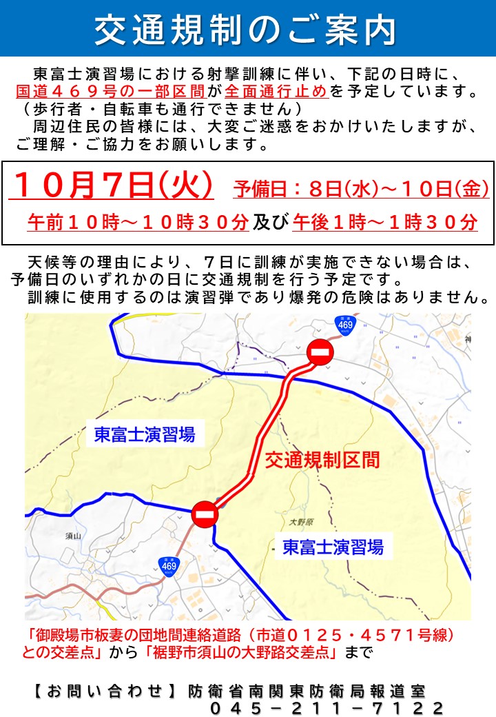 交通規制のご案内