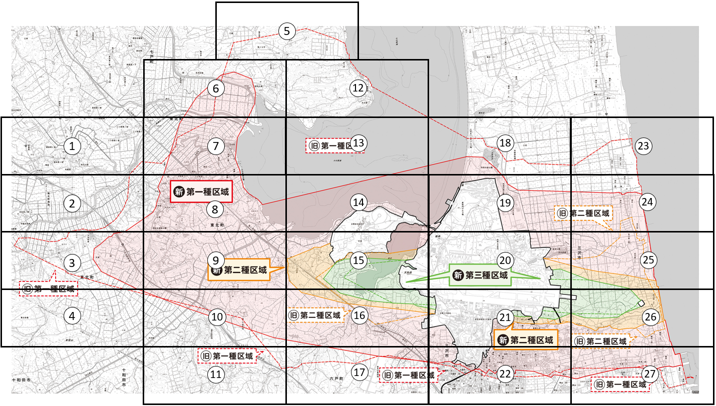 住宅防音工事・移転措置対象区域参考図